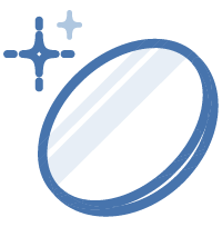 Icon of a thin lens