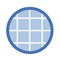Icon representing an aspheric lens design