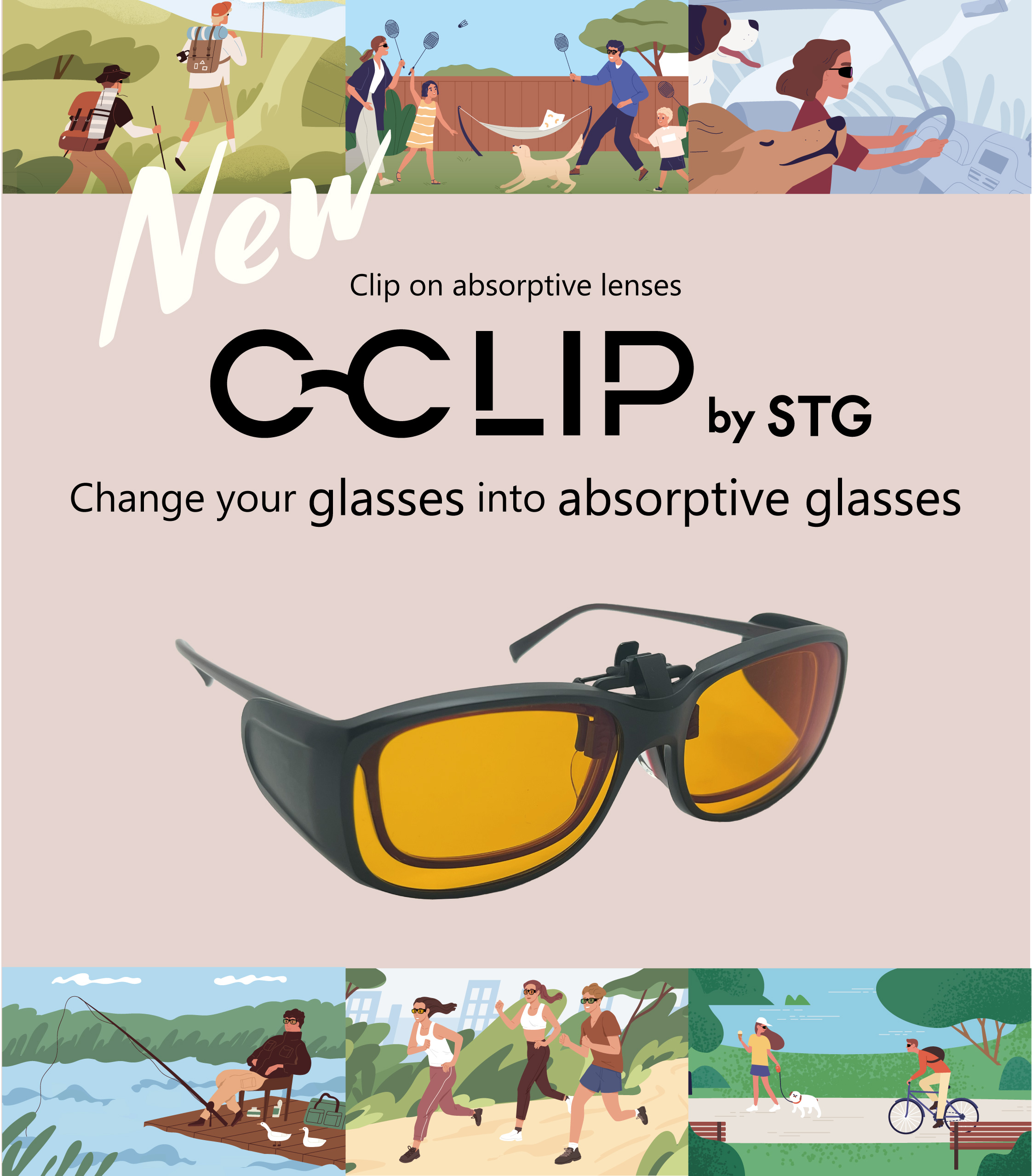 Change your glasses into absorptive glasses